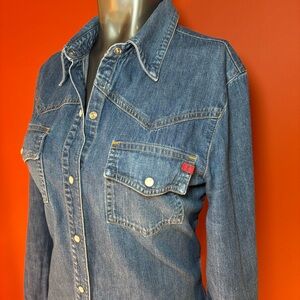 Ag Adriano Goldschmied Blue Denim Shirt